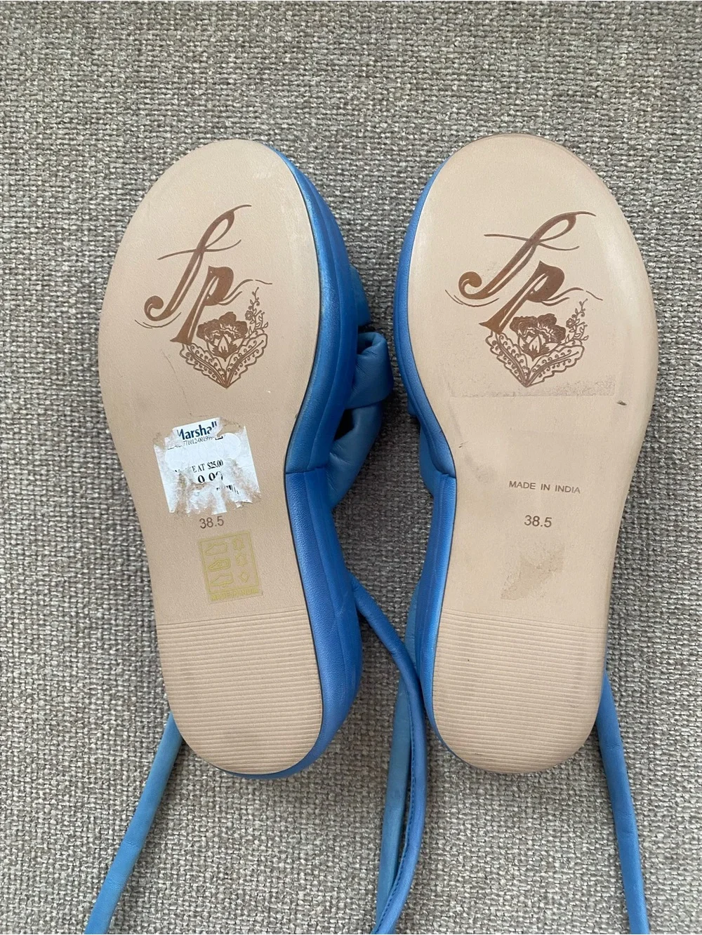 Free People Periwinkle Wrap-Ankle Platform Sandal